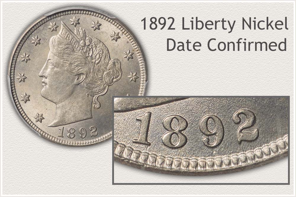 Date 1892 Liberty Nickel