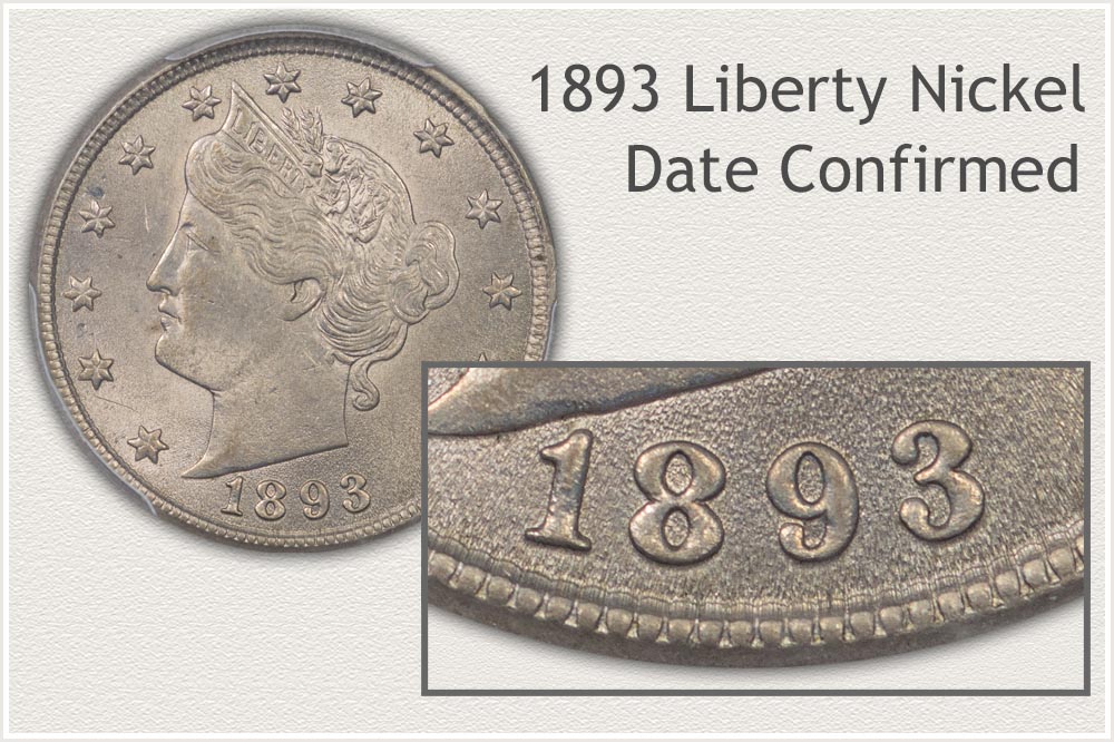 Full View 1893 Dated Liberty Nickel