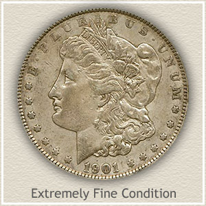 1901 Morgan Silver Dollar Extremely Fine Condition