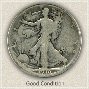 1916 Half Dollar Good Condition