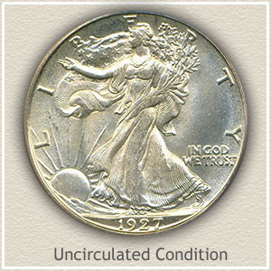 1927 Half Dollar Uncirculated Condition