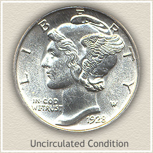 Value of 1928 mercury fashion dime