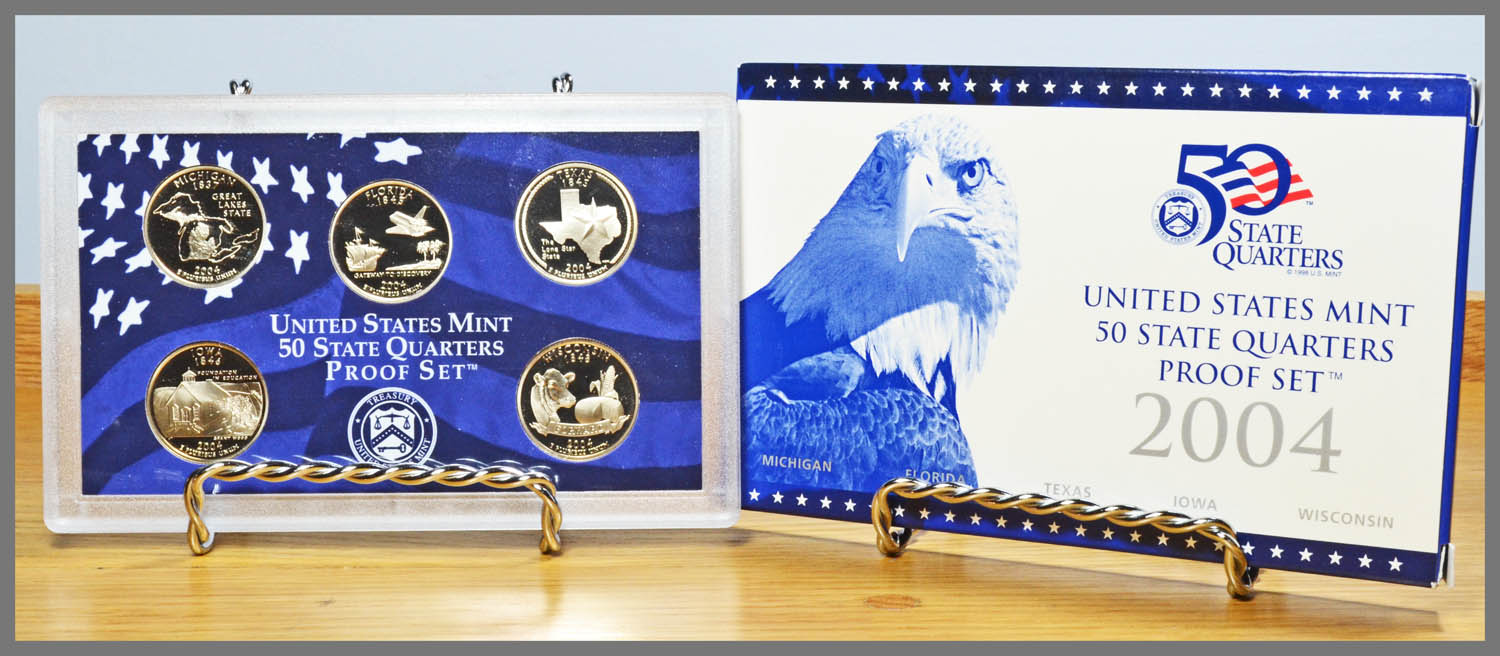 2004 5-Coin State Quarter Proof Set and Package