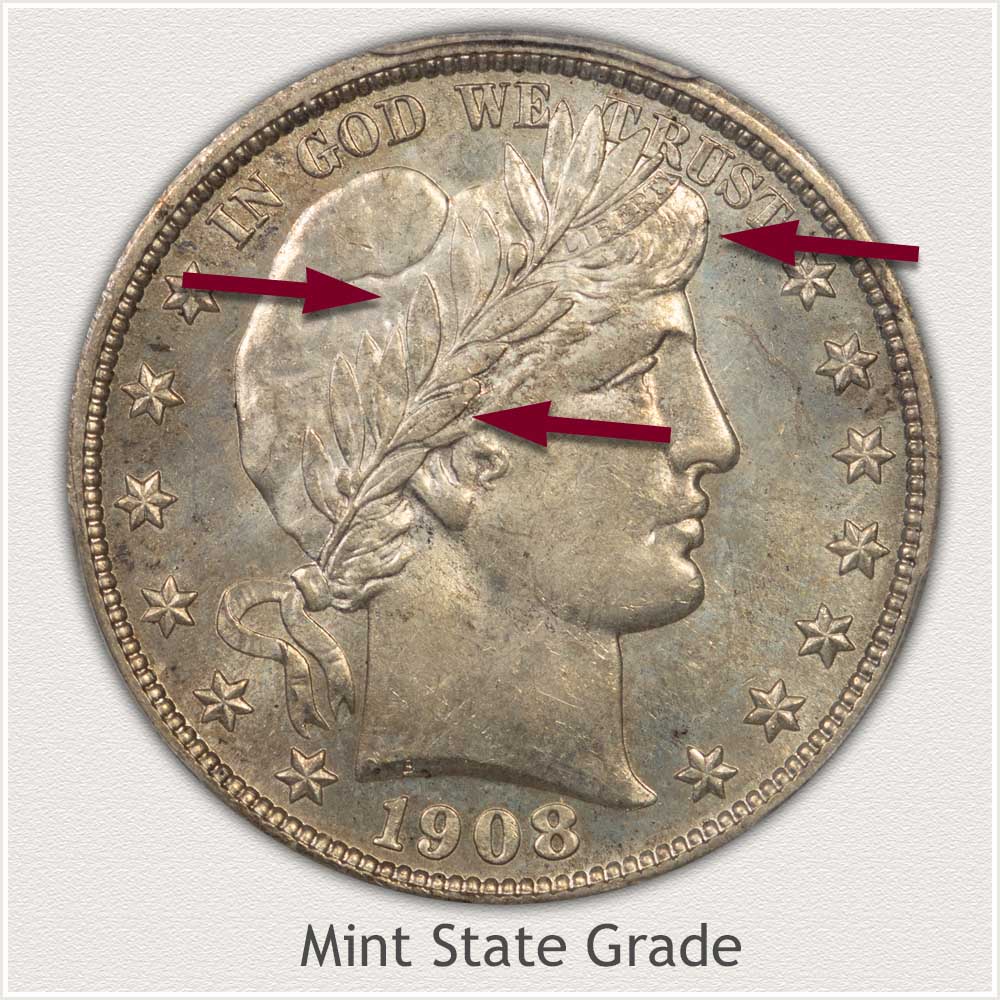 Barber Half Dollar Mint State Grade