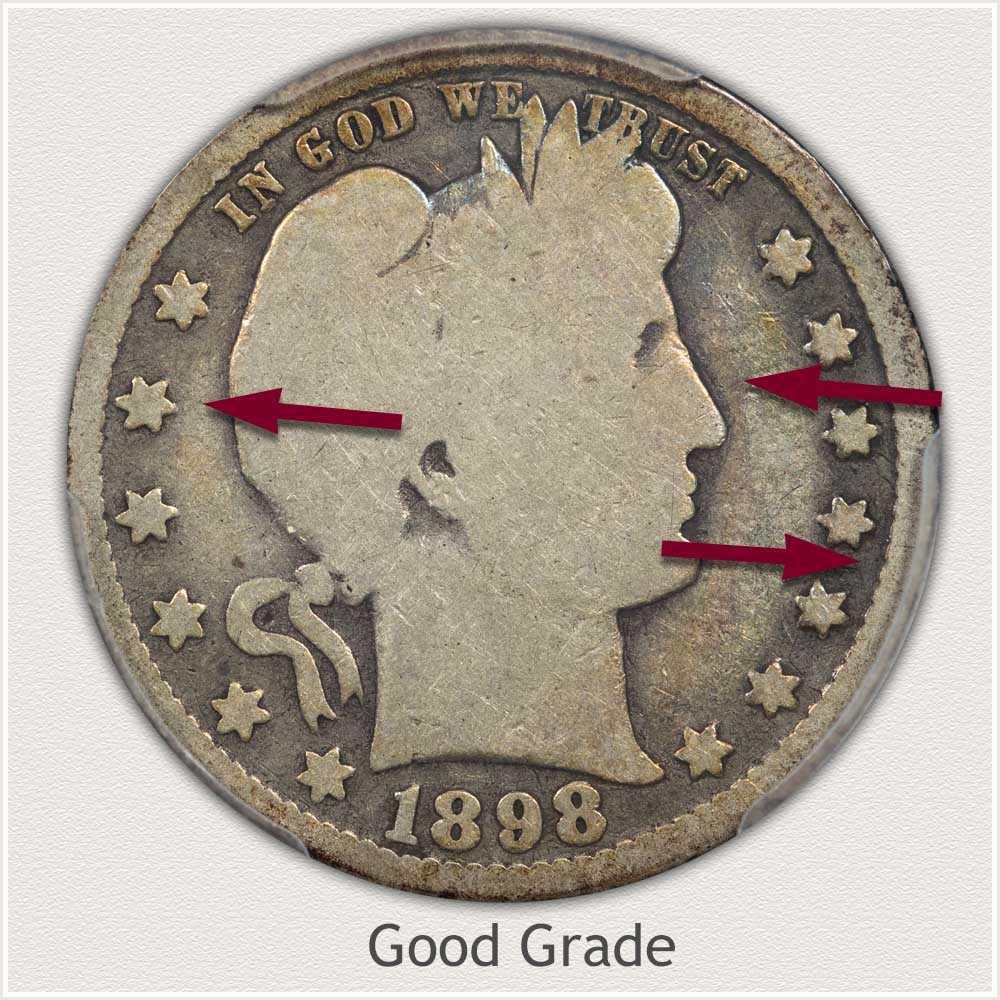 Barber Quarter in Good Grade