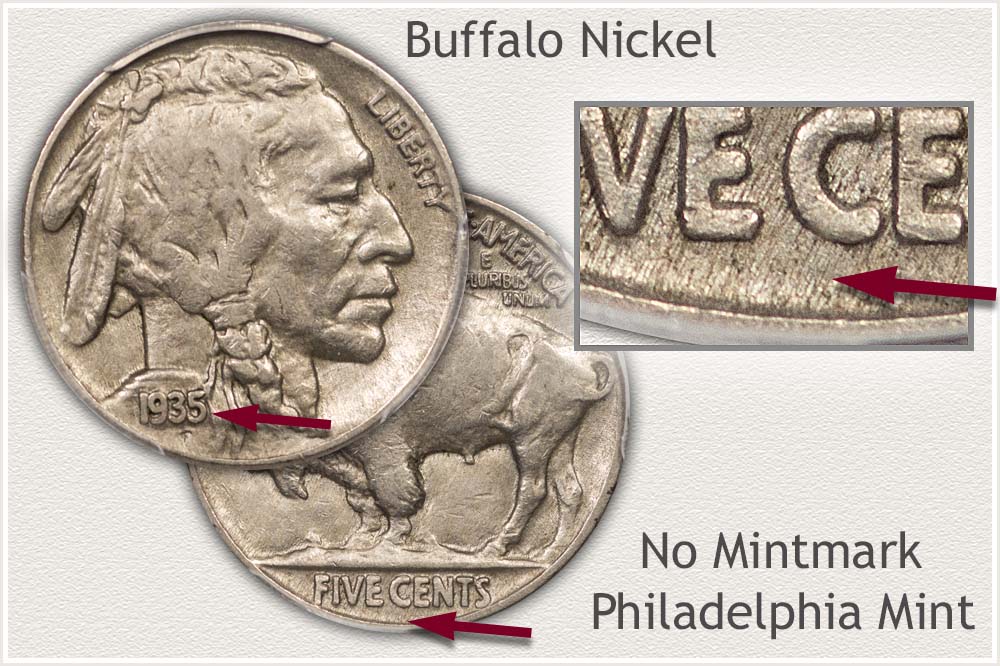 1936 indian head nickel d