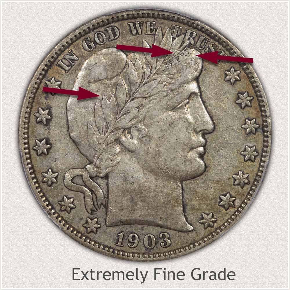 Barber Half Dollar Extremely Fine Grade