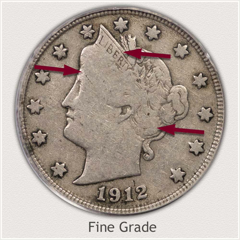 Liberty Nickel Graded Fine Condition