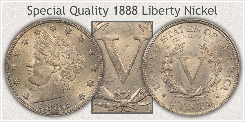 Deeply Struck 1888 Liberty Nickel