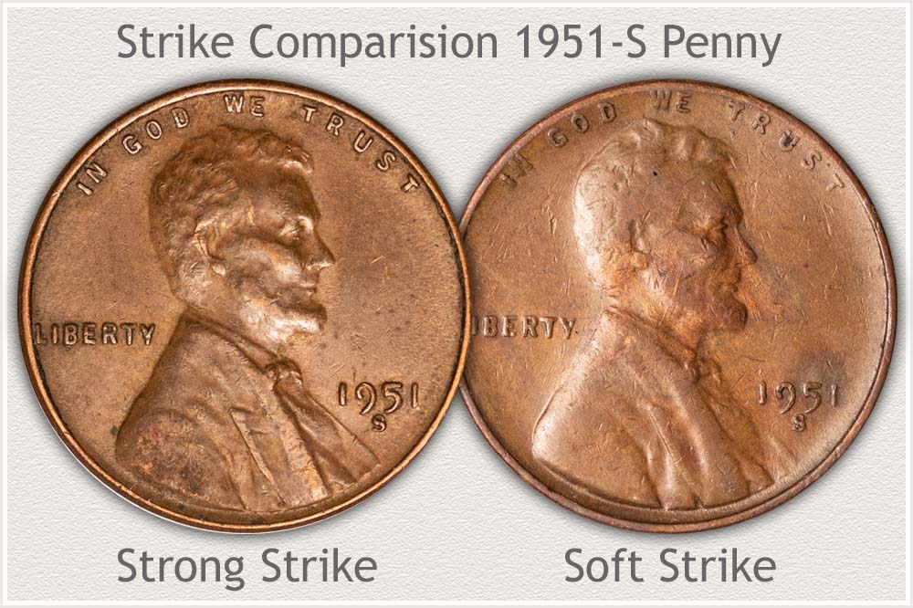 Comparing Strike Quality on 1951-S Pennies