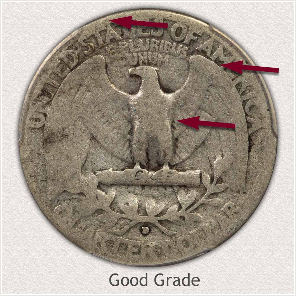 Reverse View: Good Grade Washington Quarter