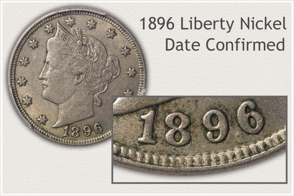 Close-Up of 1896 Liberty Nickel Date