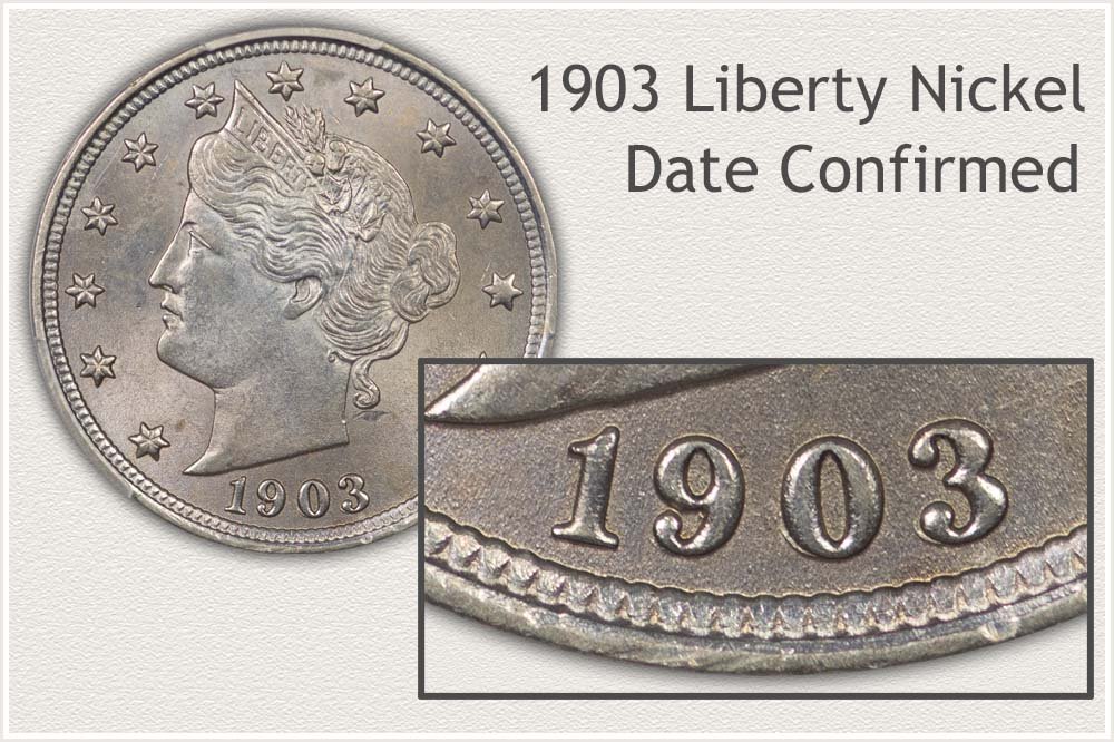 Magnified View of Date on Liberty Nickel