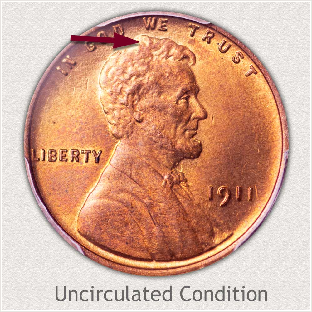 Uncirculated Grade 1911 Lincoln Penny