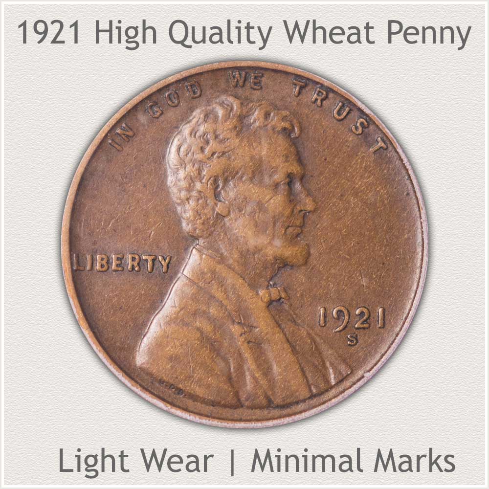 1921 High Quality Wheat Penny