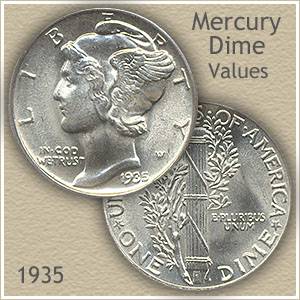 1935 Mercury Dime in Mint orders Condition