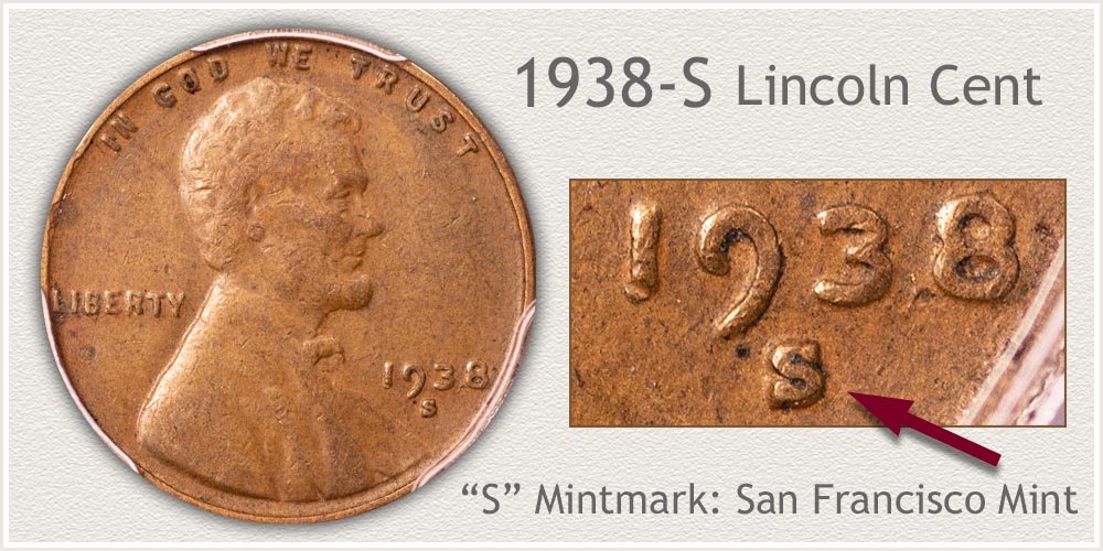 1938-S Lincoln Penny