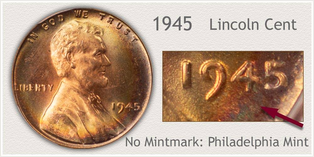 1945 wheat buy penny no mint