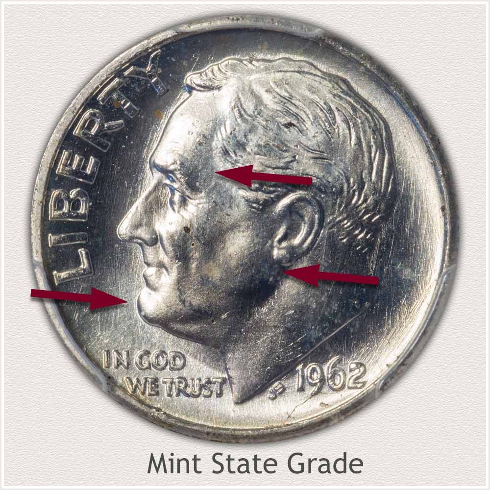 1962 dime value no fashion mint mark