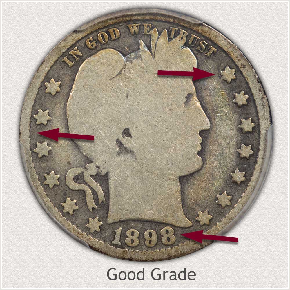 Barber Quarter in Good Grade