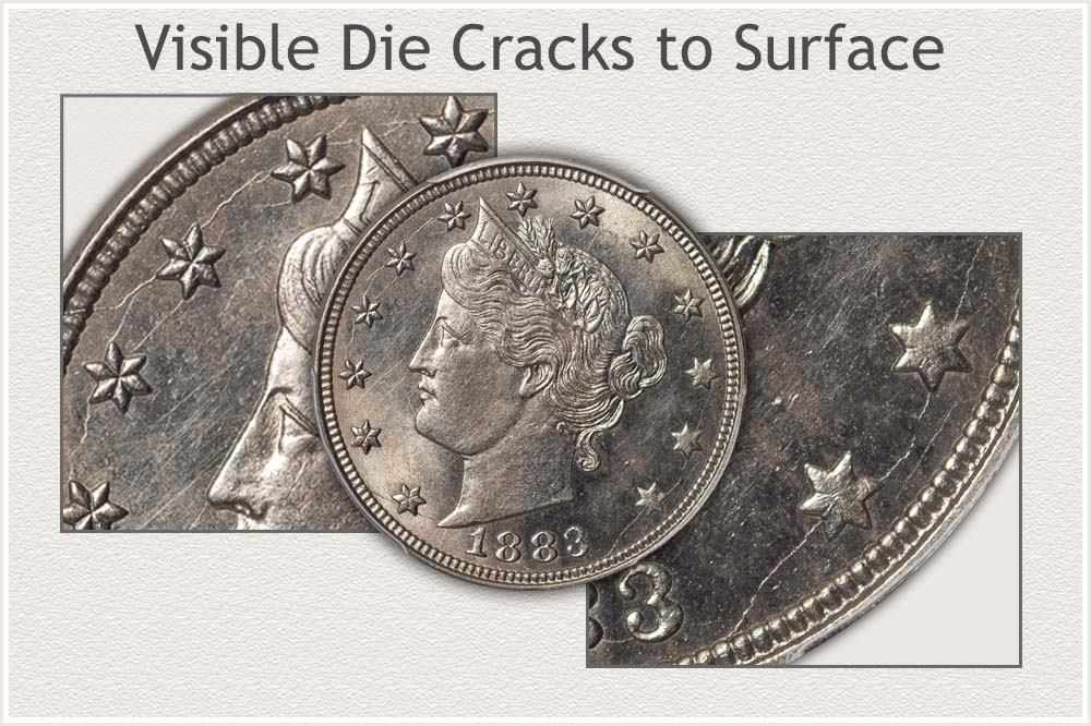 Die Cracks Showing on Liberty Nickel