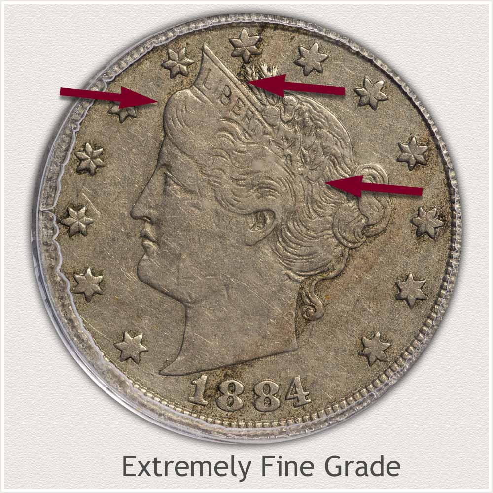 Liberty Nickel Representing Extremely Fine Grade