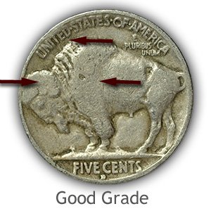Grading Reverse Good Condition Buffalo Nickels