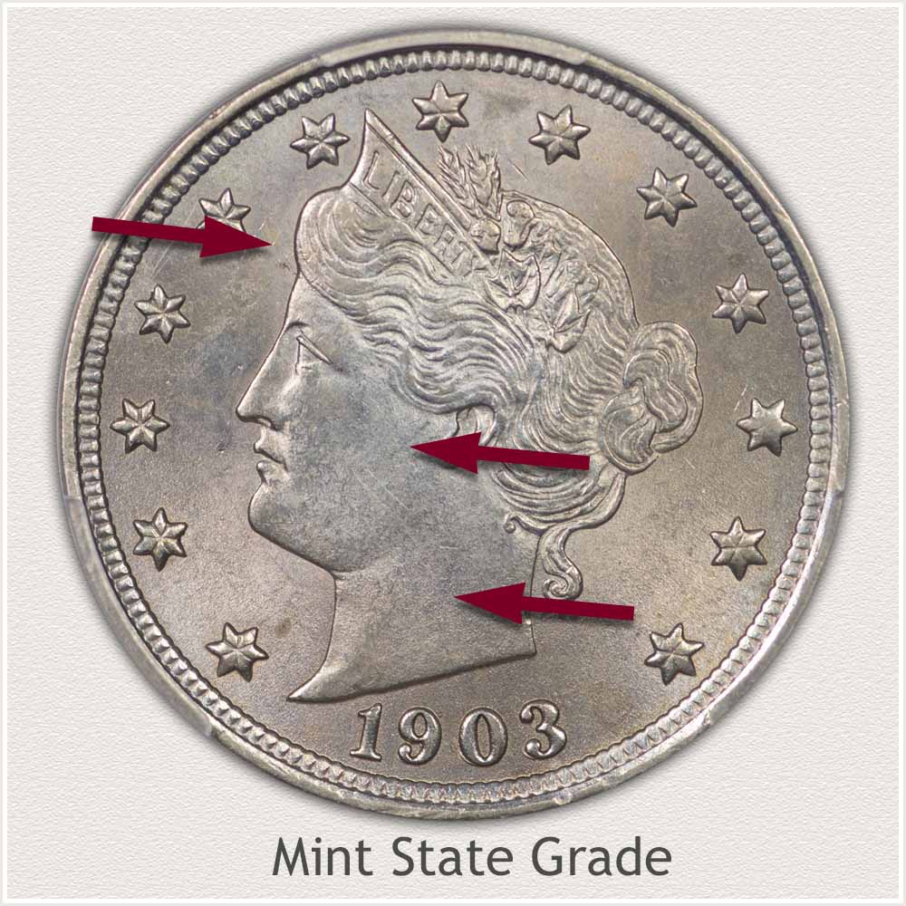 Liberty Nickel in Mint State Grade