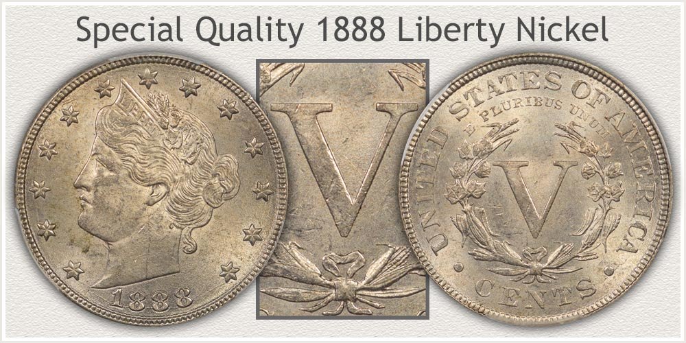 Deeply Struck 1888 Liberty Nickel